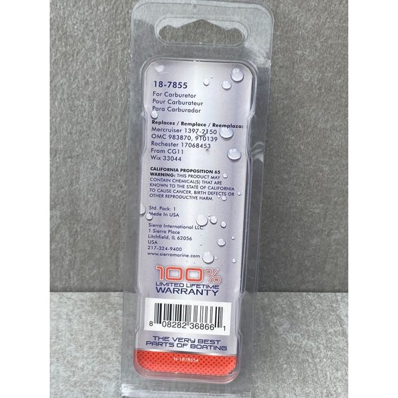 Sierra Marine Engine and Drive Parts Fuel Filter 18-7855 For Carburetor - Picture 4 of 6